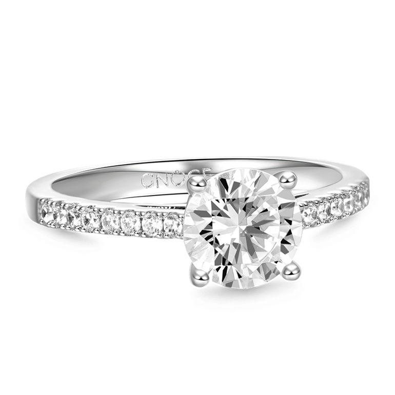 Gnoce Sky Blue Three-Stone Engagement Ring