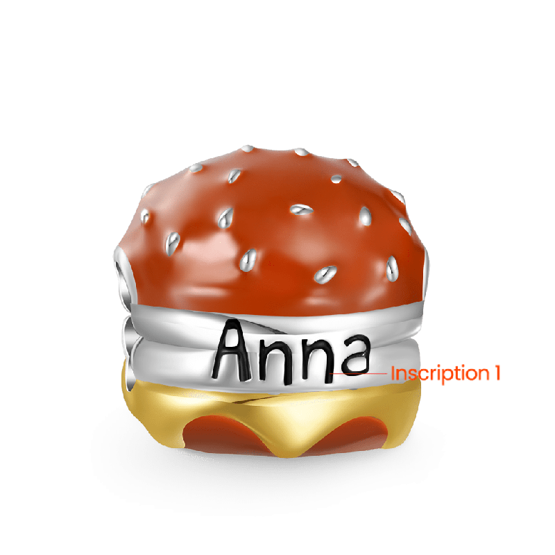 Gnoce Delicious Burger Engravable Charm