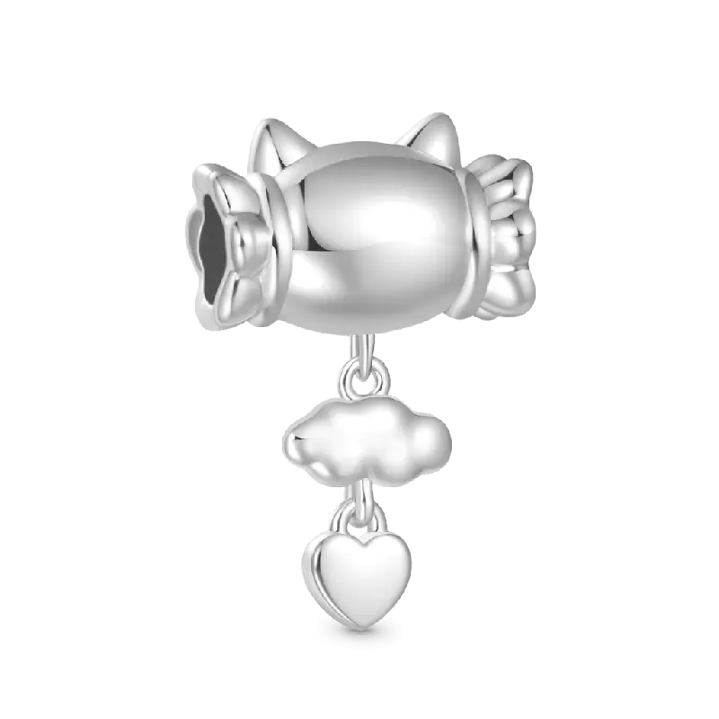 Gnoce Balloon Cat Heart Glow-in-the-Dark Charm