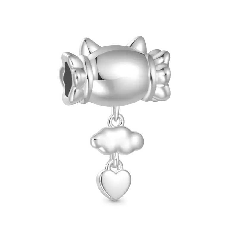 Gnoce Balloon Cat Heart Glow-in-the-Dark Charm