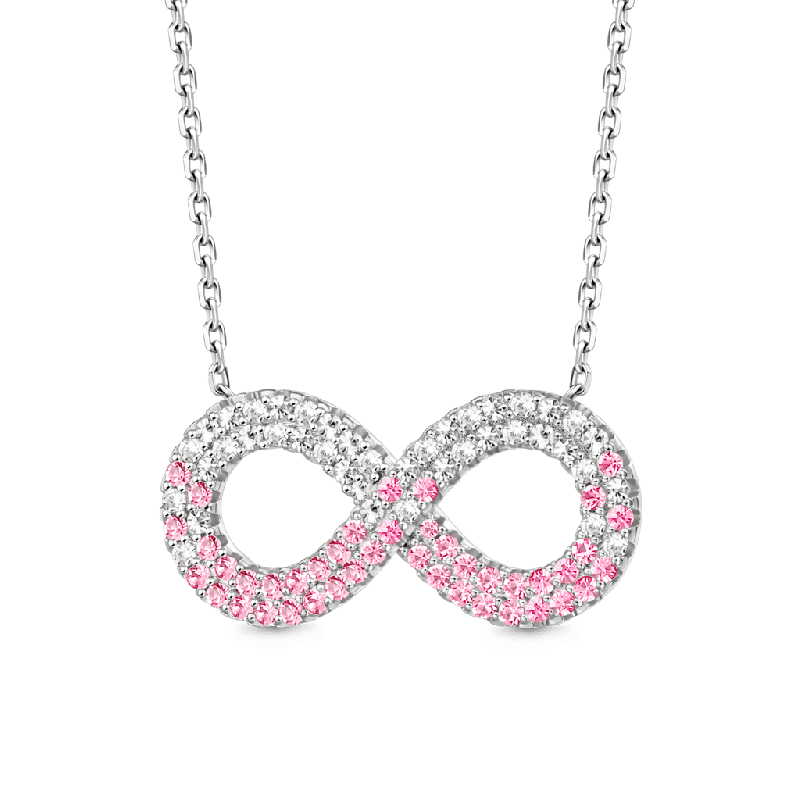 Gnoce Gradient Infinite Pavé Pendant Necklaces