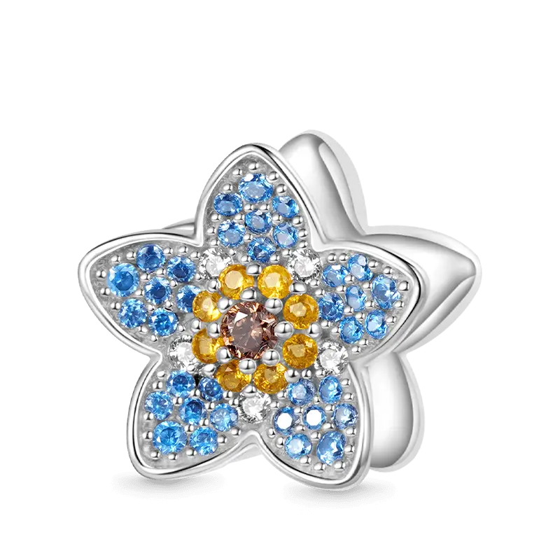 Gnoce Blooming Forget-Me-Not Flower Charm