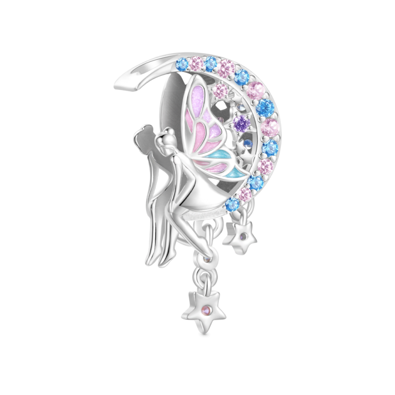 Gnoce Moon Butterfly Fairy Charm