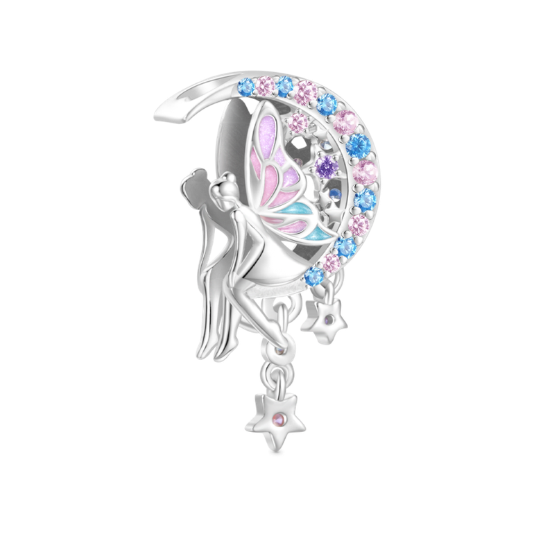 Gnoce Moon Butterfly Fairy Charm