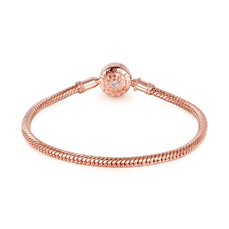 18K Rose Gold Plated Bracelets Causal 925 Sterling Silver
