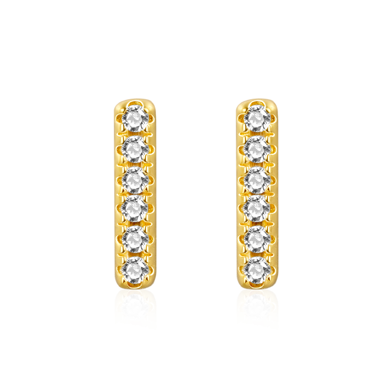 Gnoce Dainty Bar Stud Earrings