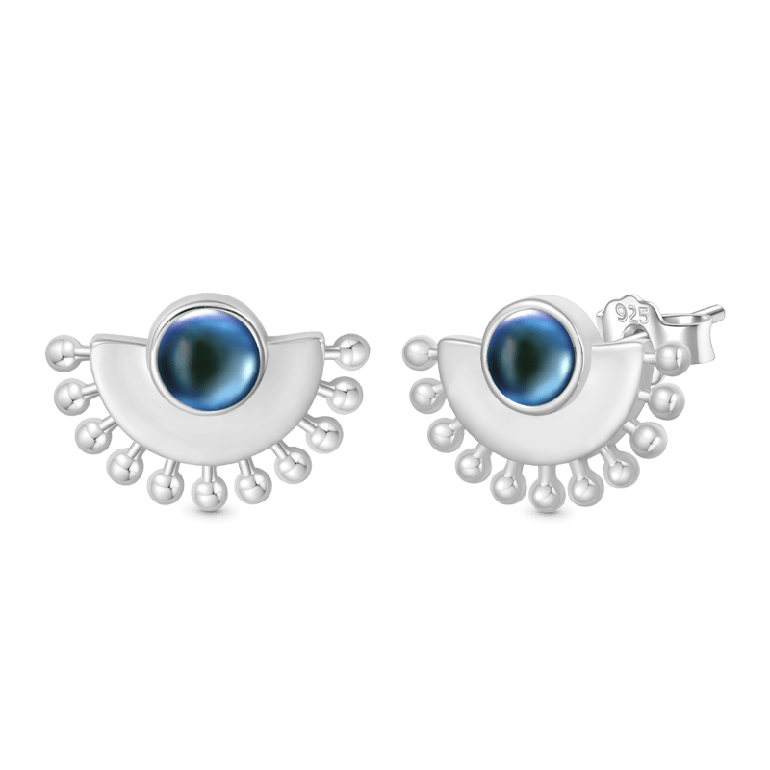 Gnoce Scalloped Mood Stud Earrings