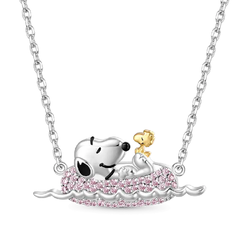 Gnoce Peanuts Snoopy with Woodstock Rafting Necklaces