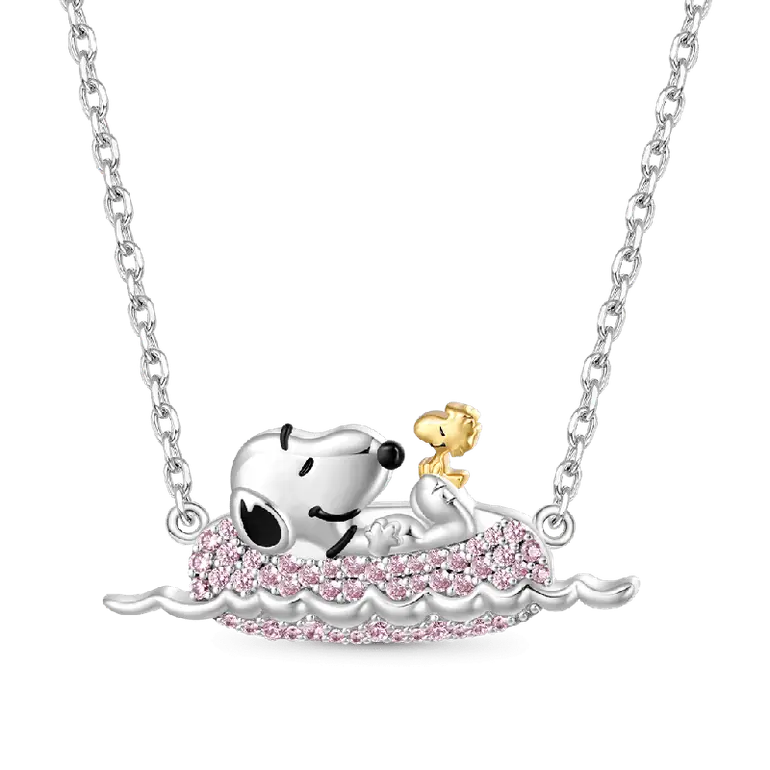 Gnoce Peanuts Snoopy with Woodstock Rafting Necklaces