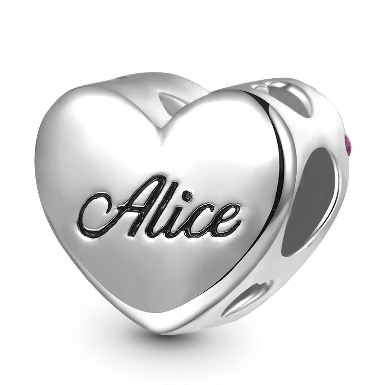 Gnoce Mom Hugs Baby Birthstone Engravable Charm