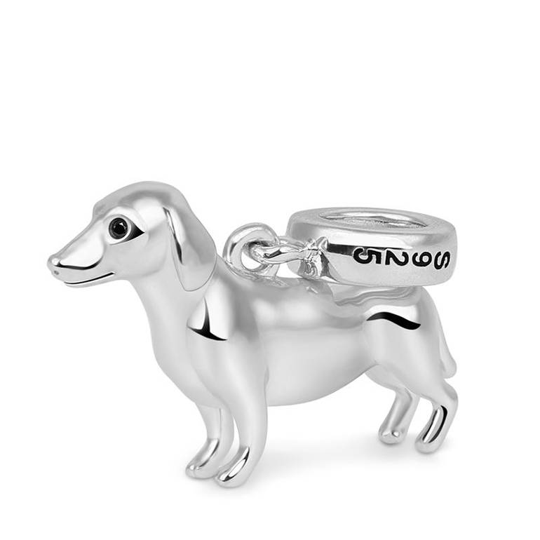 Polished Dachshund Charm Pendant 925 Sterling Silver