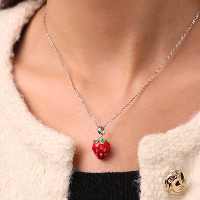 Gnoce Cute Red Strawberry Incense Pendant Dangle Charm
