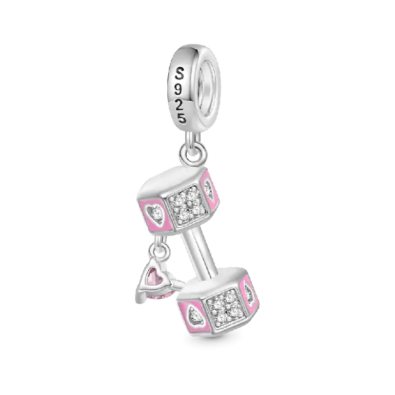 Gnoce Dumbbell Love Pendant Dangle Charm