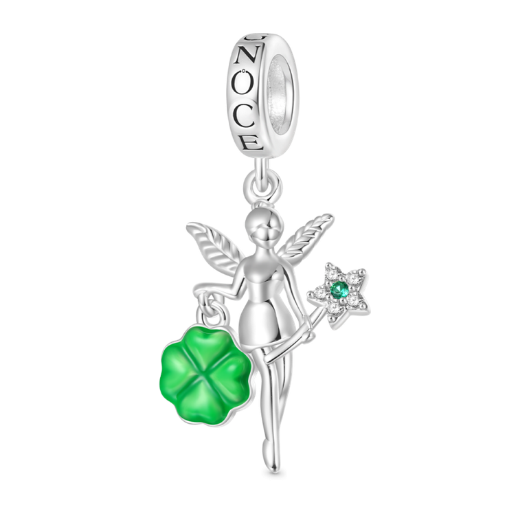 Gnoce Fairy Hand-held Glow-in-the-Dark Four-leaf Clover Pendant Dangle Charm