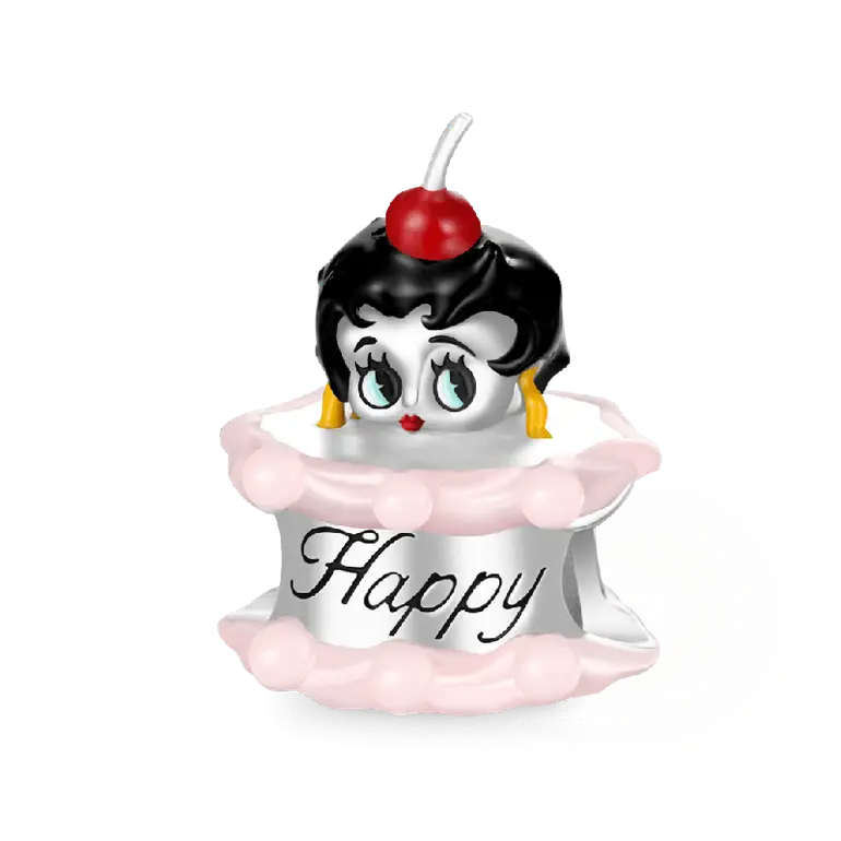 Gnoce Sweet Betty Boop Birthday Cake Charm