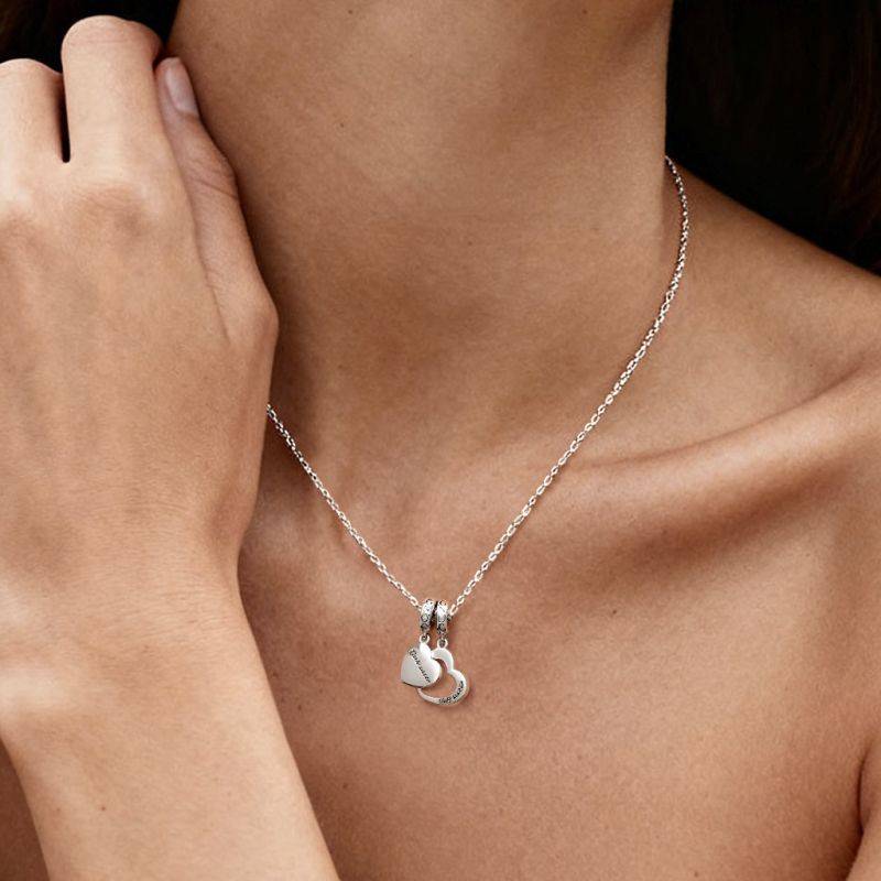 Gnoce Little Sister & Big Sister Heart Pendant Dangle Charm