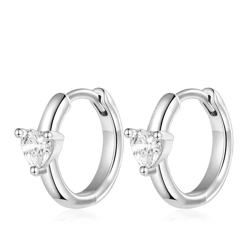 Gnoce Birthstone Heart Hoop Earrings
