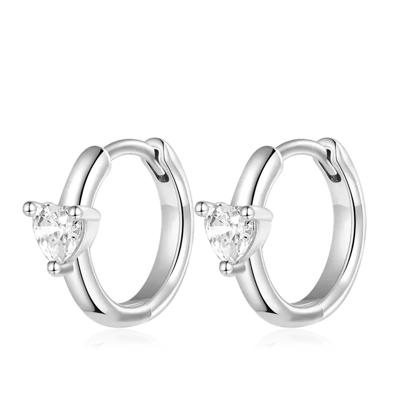 Gnoce Birthstone Heart Hoop Earrings