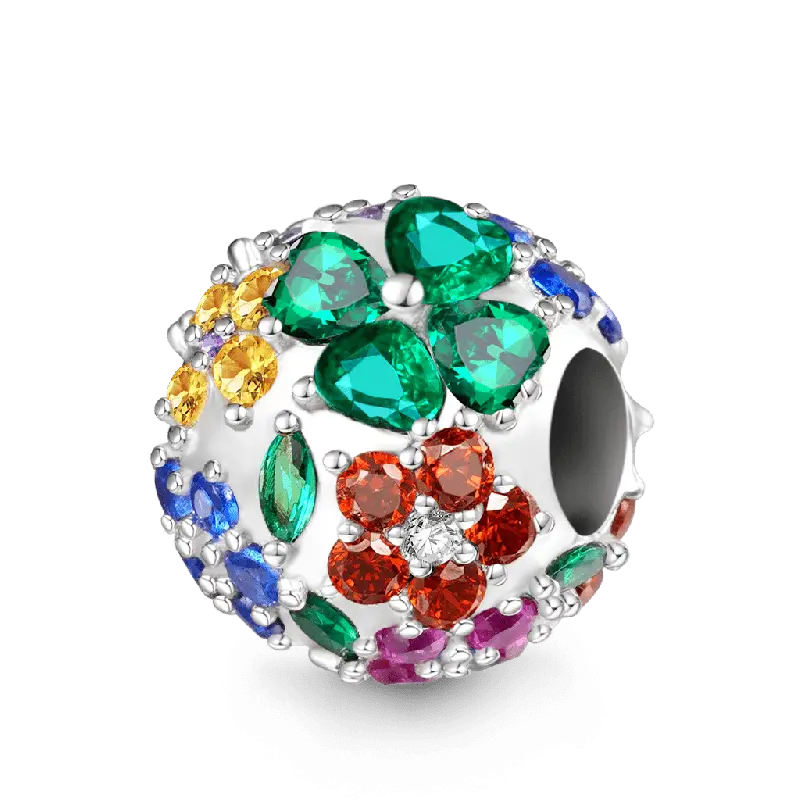 Gnoce Colorful Hydrangea Round Charm