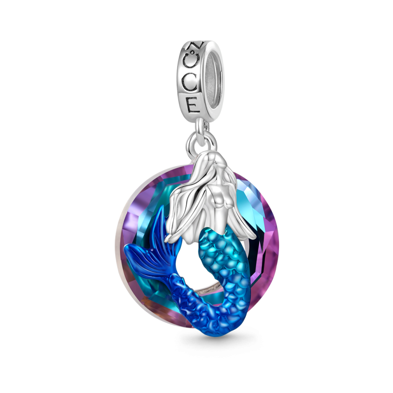 Gnoce Ring of Angels Mermaid Pendant Dangle Charm