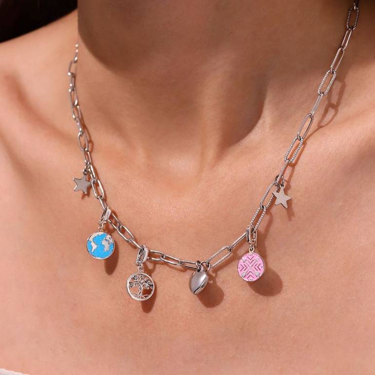 Gnoce Blue Earth Clasp Clusters Charm