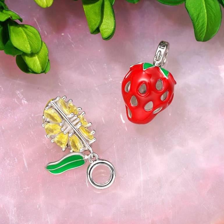 Gnoce Cute Red Strawberry Incense Pendant Dangle Charm