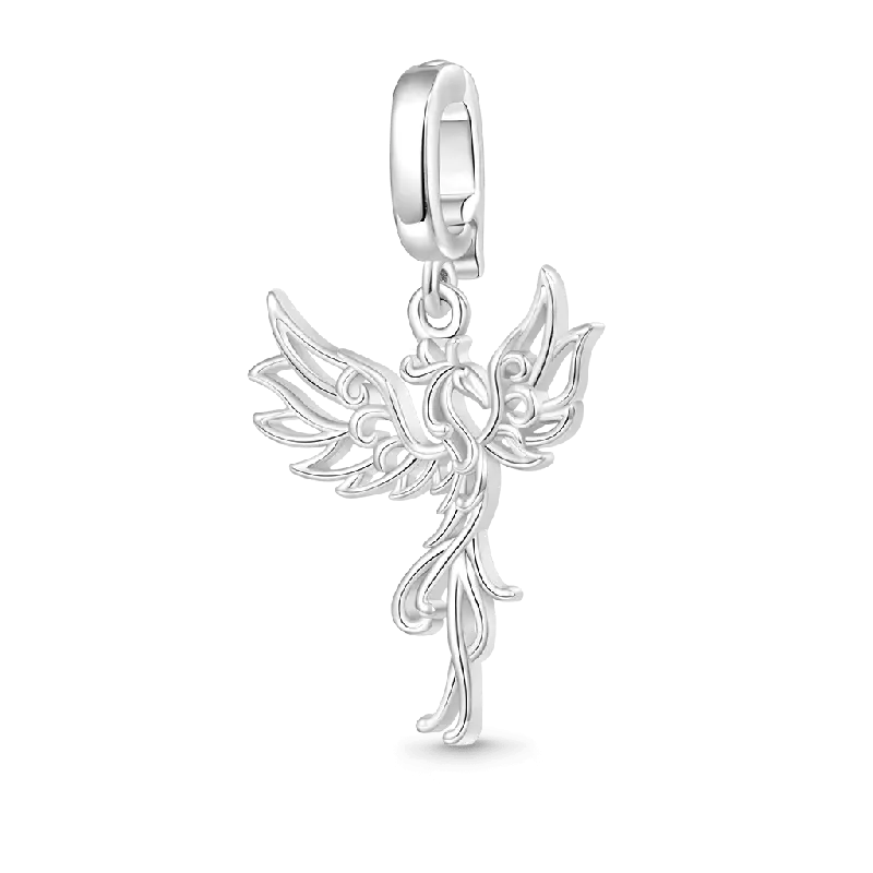 Gnoce Sterling Silver Phoenix Clasp Clusters Charm