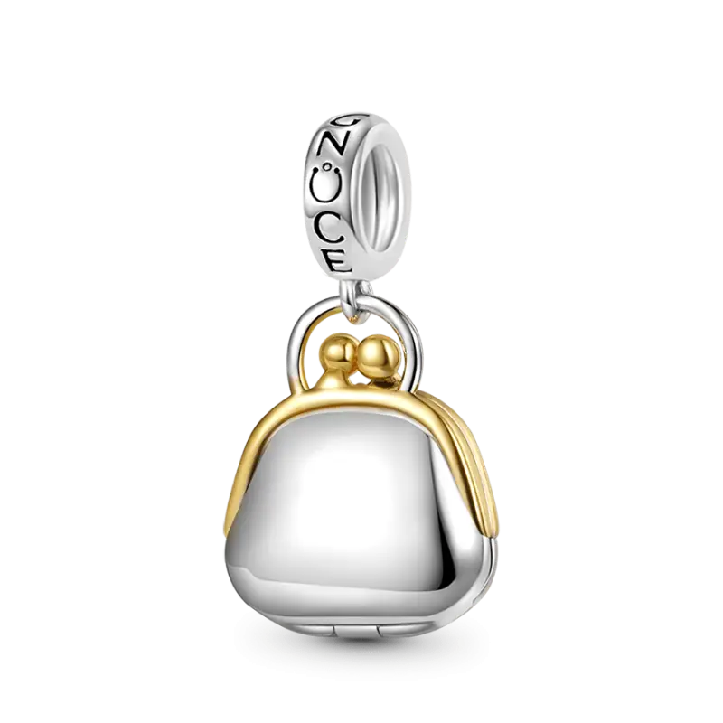 Gnoce Openable Purse & Lucky Penny Pendant Dangle Charm
