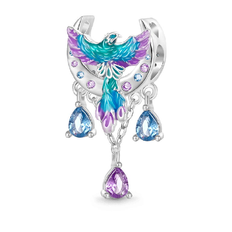 Gnoce Phoenix Moon Charm