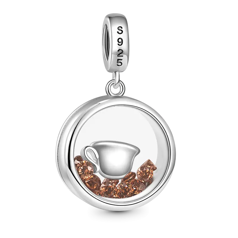 Gnoce Coffee Lover Pendant Dangle Charm