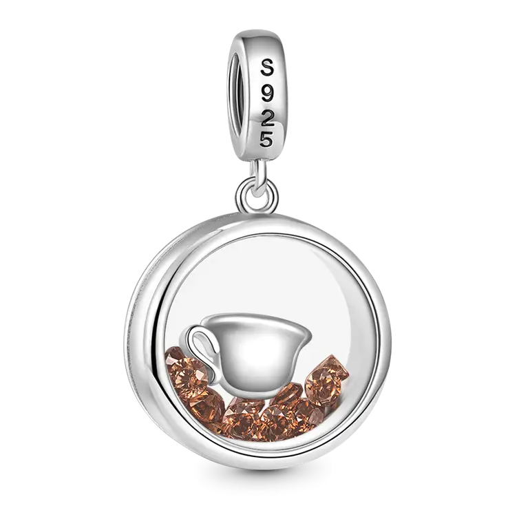 Gnoce Coffee Lover Pendant Dangle Charm