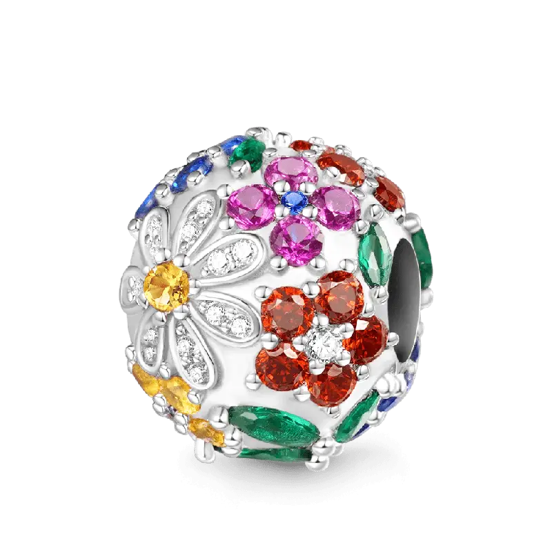 Gnoce Colorful Hydrangea Round Charm