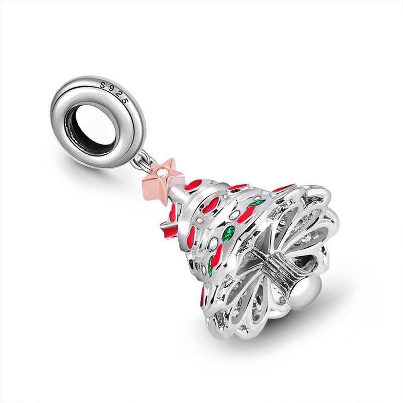 Christmas Tree Charm Pendant S925 Silver For Gift