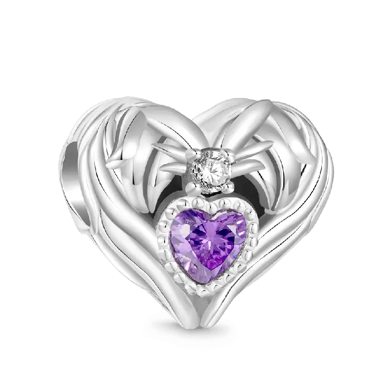 Gnoce Mother's Day Heart Birthstone Charm