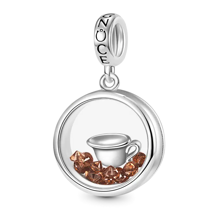 Gnoce Coffee Lover Pendant Dangle Charm