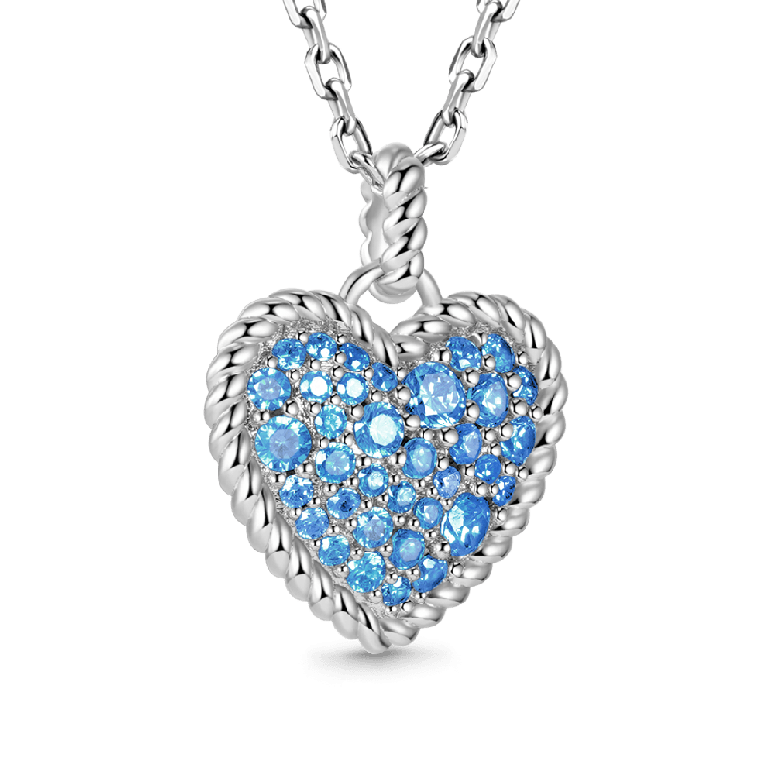 Gnoce Love Heart Twisted Rope Necklaces