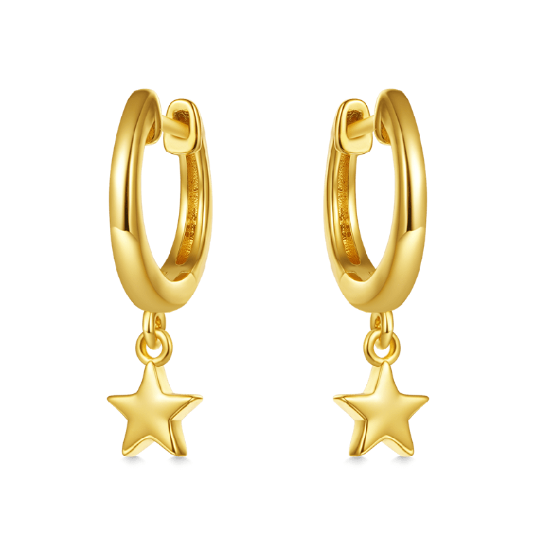 Gnoce Star Dangling Dangle Earrings
