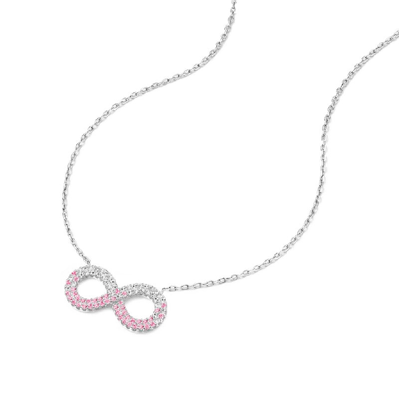 Gnoce Gradient Infinite Pavé Pendant Necklaces