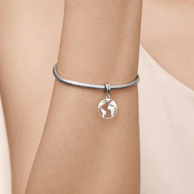 Gnoce Sparkling Earth Pendant Dangle Charm