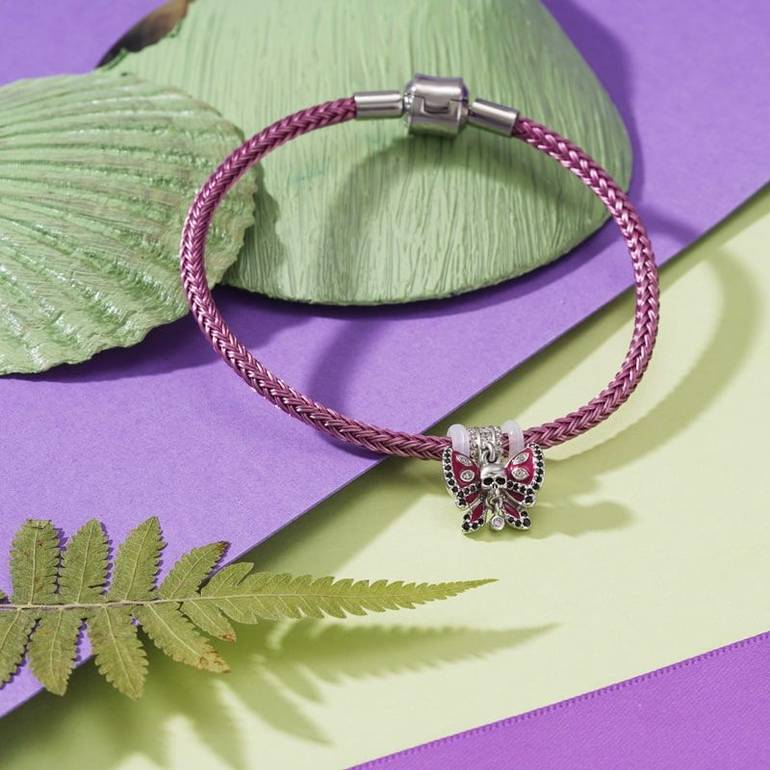 Gnoce Purple Basic Bracelets with 2 Pieces of Stoppers