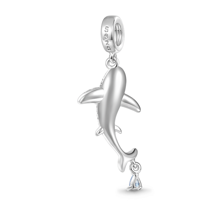 Gnoce Sparkling Shark Pendant Dangle Charm