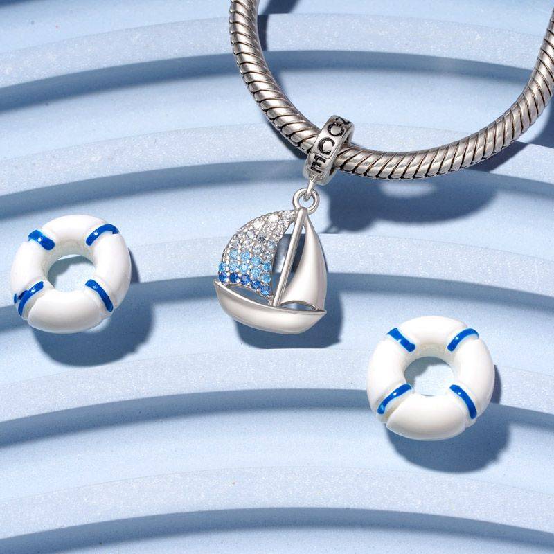 Gnoce Sailing Boat Pendant Dangle Charm