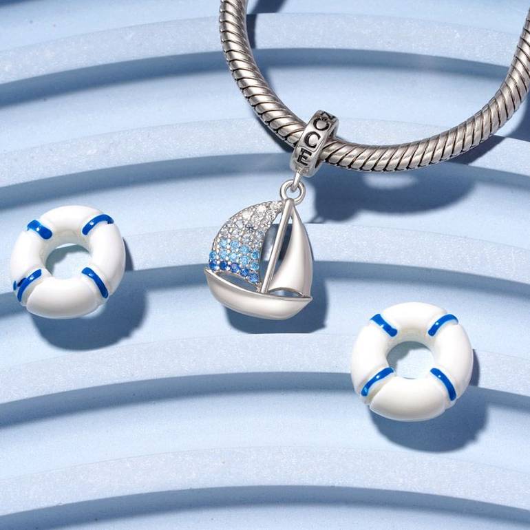 Gnoce Sailing Boat Pendant Dangle Charm