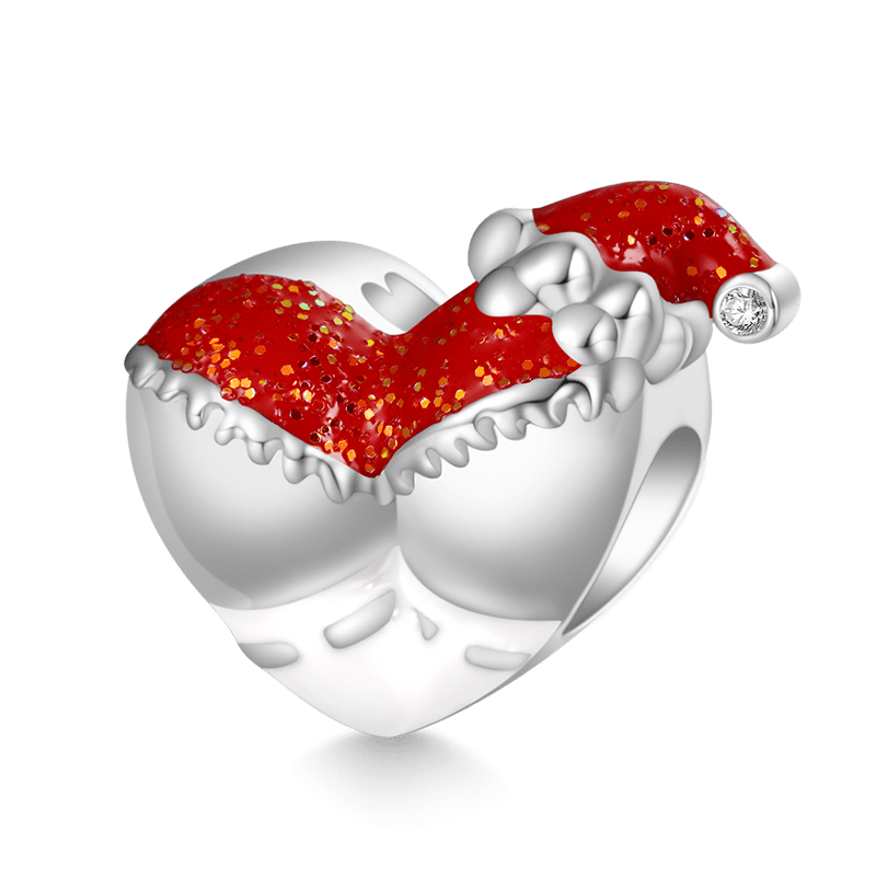 Gnoce Merry Christmas Funny Heart Charm