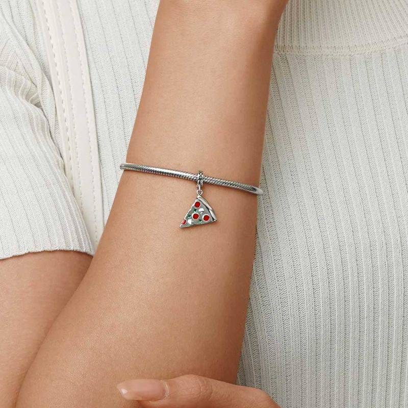 Gnoce Delicious Pizza Slice Pendant Dangle Charm