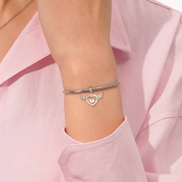 Gnoce Beating Heart Pendant Dangle Charm
