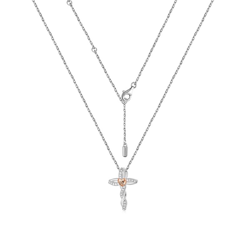 Gnoce Retro Diamonds Cross Necklaces