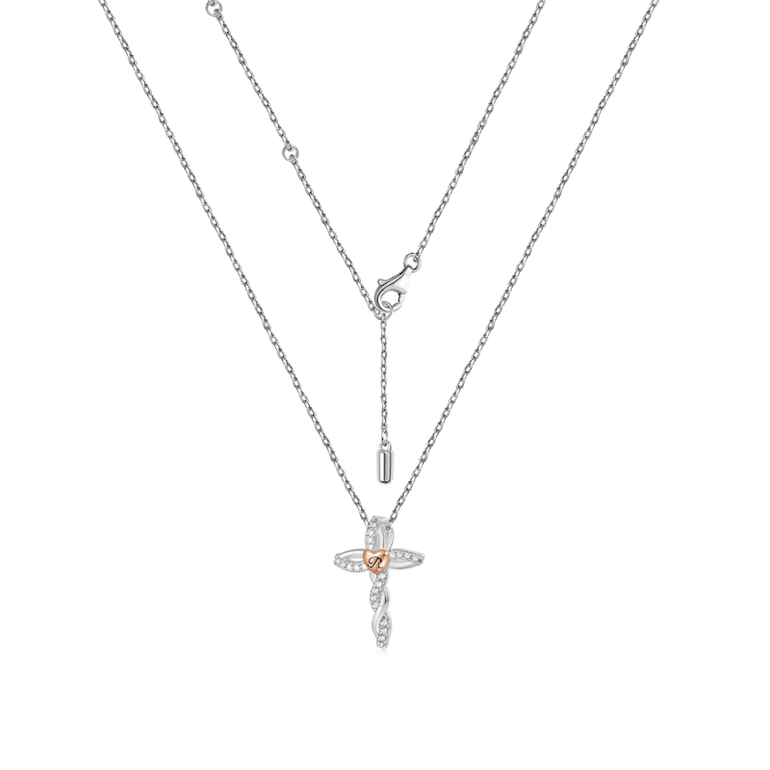 Gnoce Retro Diamonds Cross Necklaces