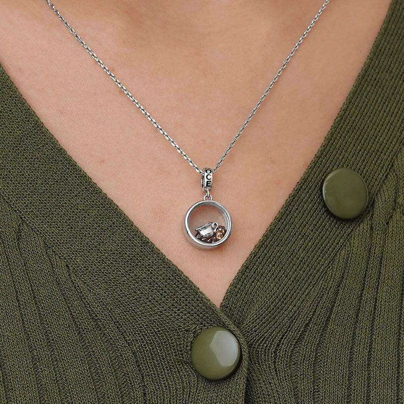 Gnoce Coffee Lover Pendant Dangle Charm