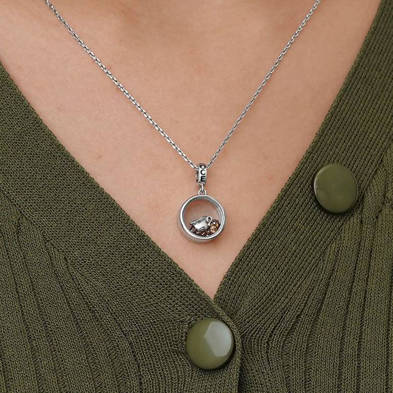 Gnoce Coffee Lover Pendant Dangle Charm